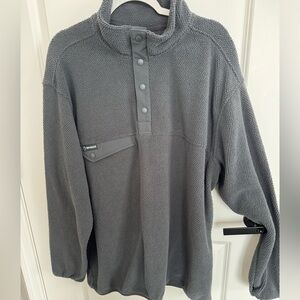 Dri Duck Men's Gray Fleece Pullover Sweater